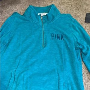 PINK QUARTER ZIP SWEATSHIRT